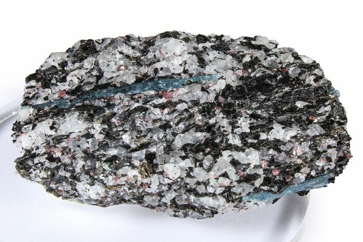 Fluorescent Kyanite & Garnet in Biotite-Quartz Schist - Russia #380662